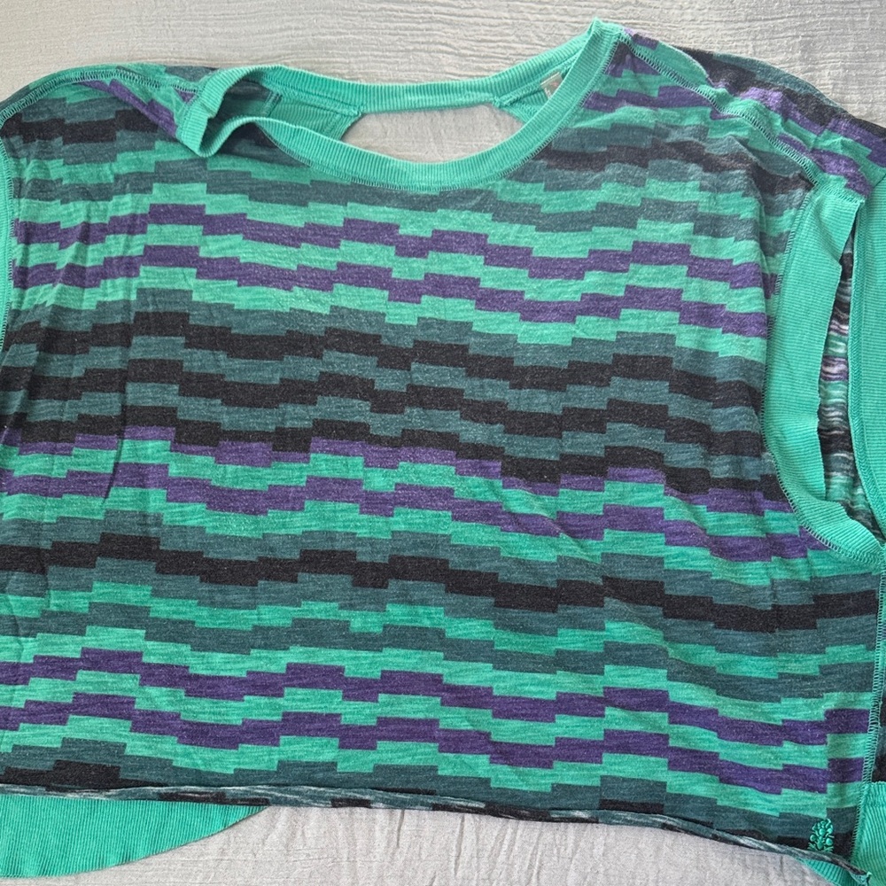 FP Movement by Free People Teal and Purple Crop Top